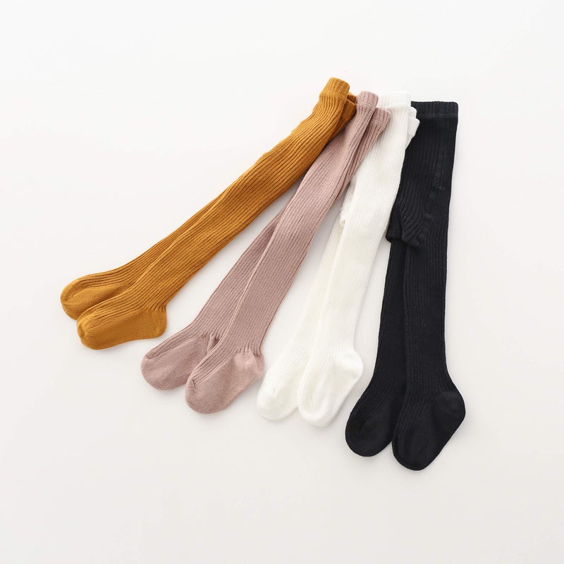 CECORC Baby Girl Leggings, Knitted Tights for Infants 3-12 Months, 4 Pack (Black, White, Pink, Ginger) - Image 5